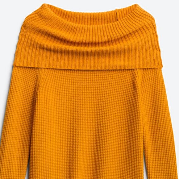 Market & Spruce Sweaters - Sharon Cowl Neck Waffle Stitch Sweater